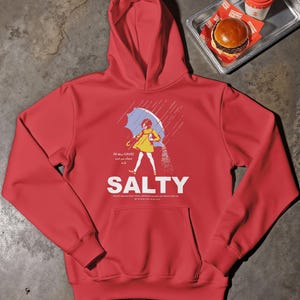 Salty Girl Tee : Frauen Vintage Baumwollmischung T-Shirt / Hoodie Red