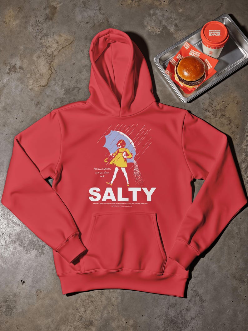 Salty Girl Tee : Frauen Vintage Baumwollmischung T-Shirt / Hoodie Red