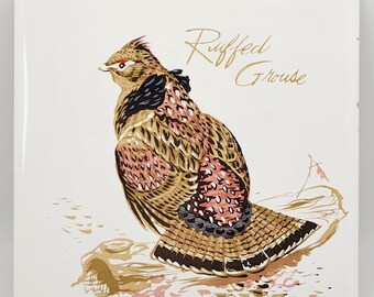 "VTG Screencraft ""Ruffled Grouse"" Untersetzer Signiert von P. Horan."