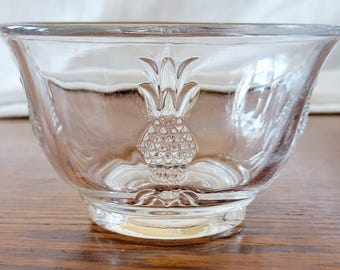 VTG 1948-1956 A.H. Heisey & Company „Plantacja” (wzór nr 1567) Miska z majonezem i ananasem