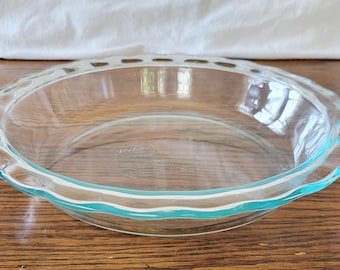 Talerz szklany do ciasta Pyrex "Easy Grab" VTG z lat 90. (model nr 209)