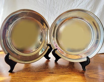 Bandejas de servir de plata y peltre de MCM 1971 International Silver Company (277)