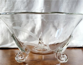 VTG Crystal "Princess Viking" Punch Bowl by Viking Glass Company