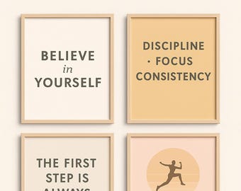 Motivational Quote Prints | Minimalist Office Decor (Digital Download)