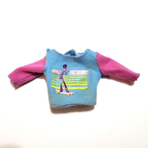 My Scene, Teen T-Shirts Nolee, Blue & Purple Graphic Shirt, Barbie Toy Doll Clothes, Replacement Parts