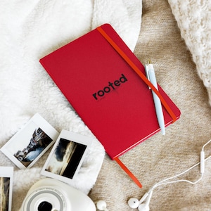 Rooted in Christ Notebook – Christian Journal with Root Design, Faith Based Prayer Journal, Bible Study Notebook, Religious Gift