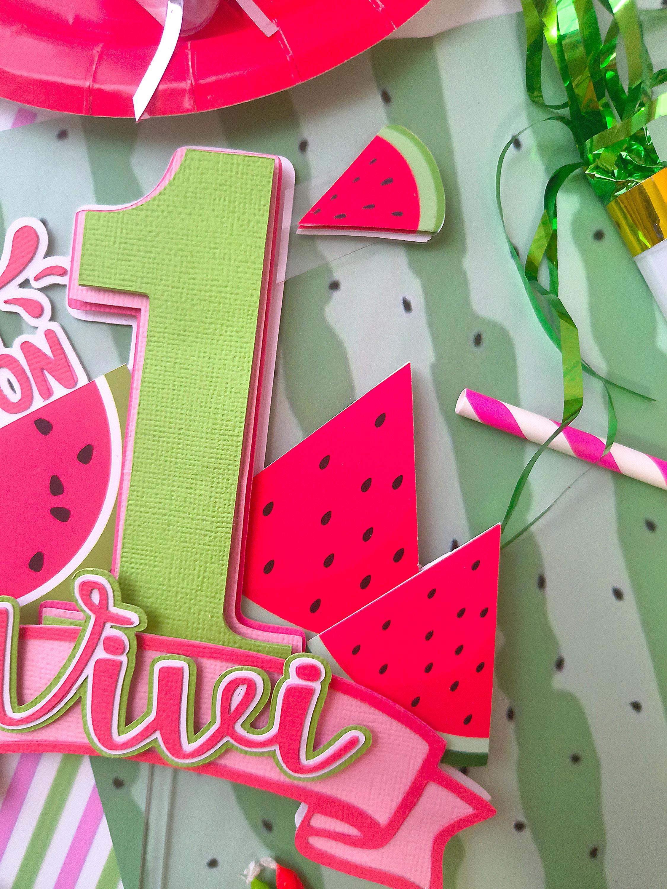 Topper Meilon Watermelon Cake Topper/first Birthday Melon Party/melon Cake Topper/1st ...