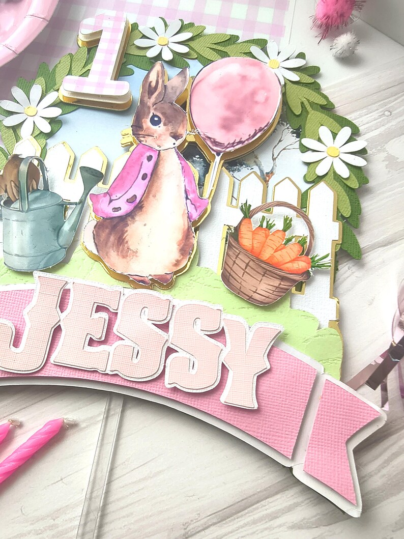 Peter Rabbit Cake Topper, Easter cake topper, bunny cake topper, Girl ...