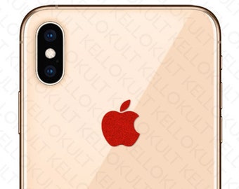 Apple iPhone XS Max Sparkling Red Logo Decal