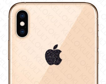 Apple iPhone XS Max Sparkling Black Logo Decal