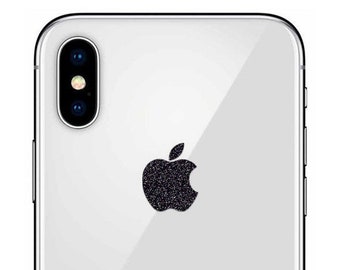 Apple iPhone X Sparkling Midnight Black Logo Decal