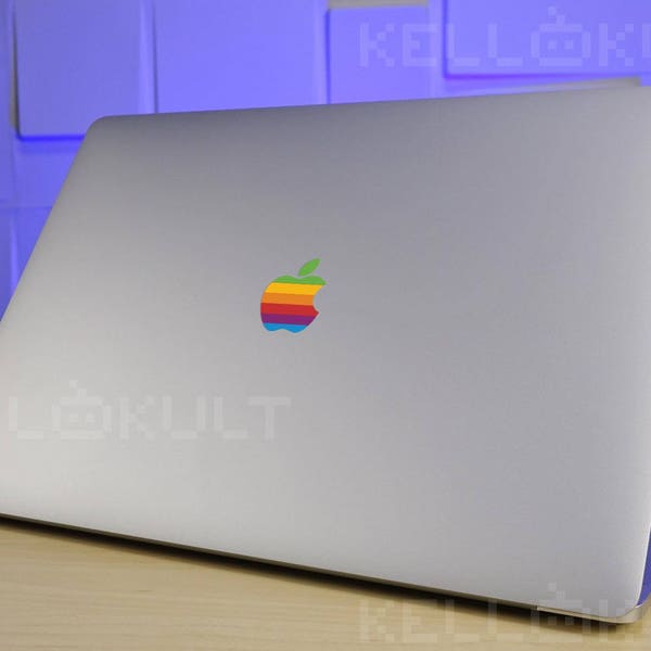 MacBook Pro Retro Rainbow Apple Sticker Decal for the Macbook Pro 2017, 2018, 2019 version