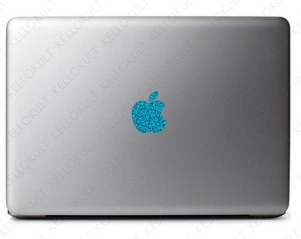 Sparkling Turquoise Apple Sticker Decal for Macbook Pro 2011-2015 versions