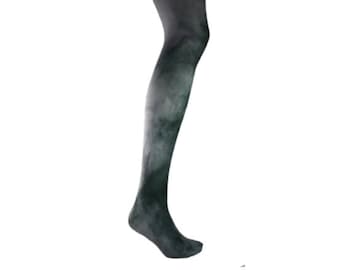 TIE DYE Tights - GREY & Black - Dip dyed pantyhose, patterned, unique colorful, colourful, plus size, curvy, rainbow legs, punk, goth