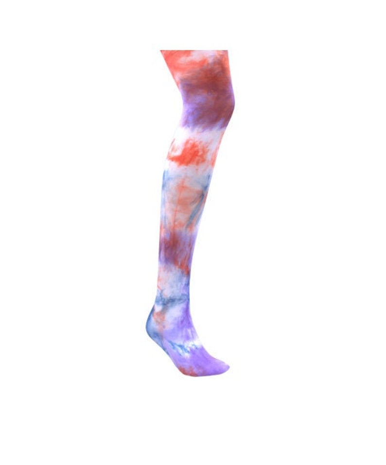 TIE DYE Tights AFTERGLOW Colourway Dip Dyed Pantyhose Etsy