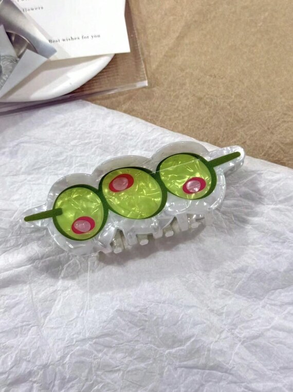 Olive Martini Hair Claw Clip – Cocktail Accessory - Etsy Israel display picture 1