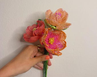 Large French Beaded Flower