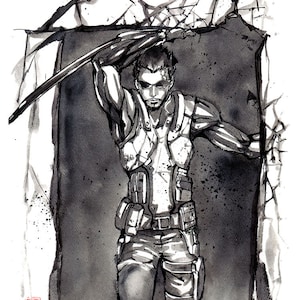 8x10 PRINT Deus Ex Adam Jesen Sumie Style