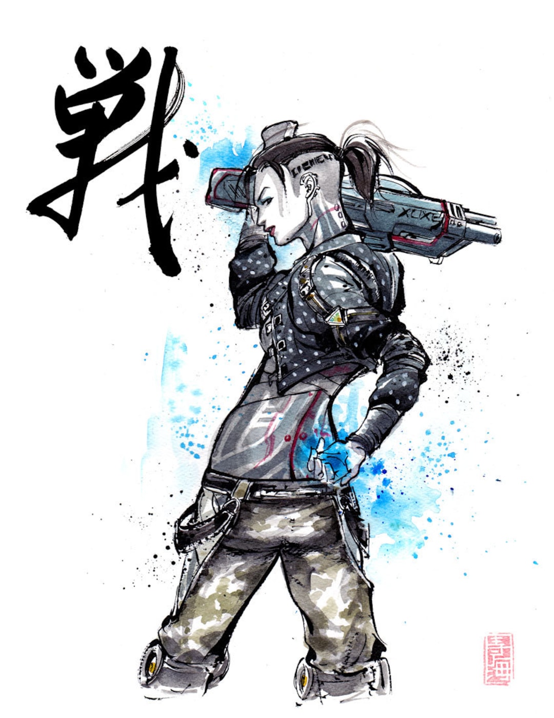 8x10 PRINT Mass Effect Jack Subject Zero Japanese