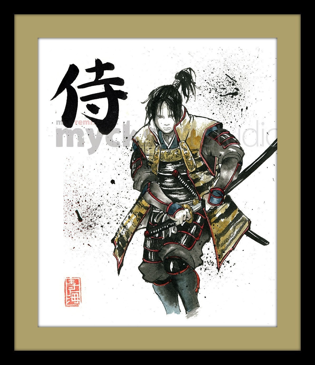 オリジナル　侍(鉛筆画) il_fullxfull.186827964.jpg