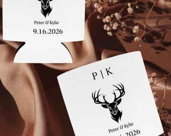Custom Wedding Koozie | Deer Country Style Celebration