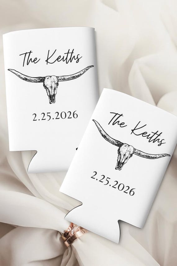 Custom Wedding Koozie | Country Style Celebration