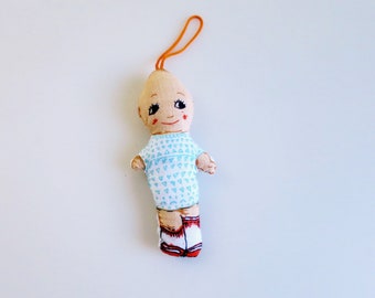 Retro Mini Kewpie Doll, Shackman Soft Pudgie, Miniature Cupid Cupie Figure