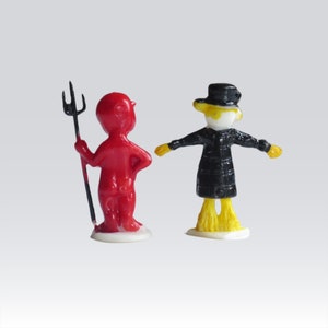 Mini Halloween Mini Figurines, set of 2, Spooky Dollhouse Mini Scarecrow, Hallows Eve Miniature Bild 2