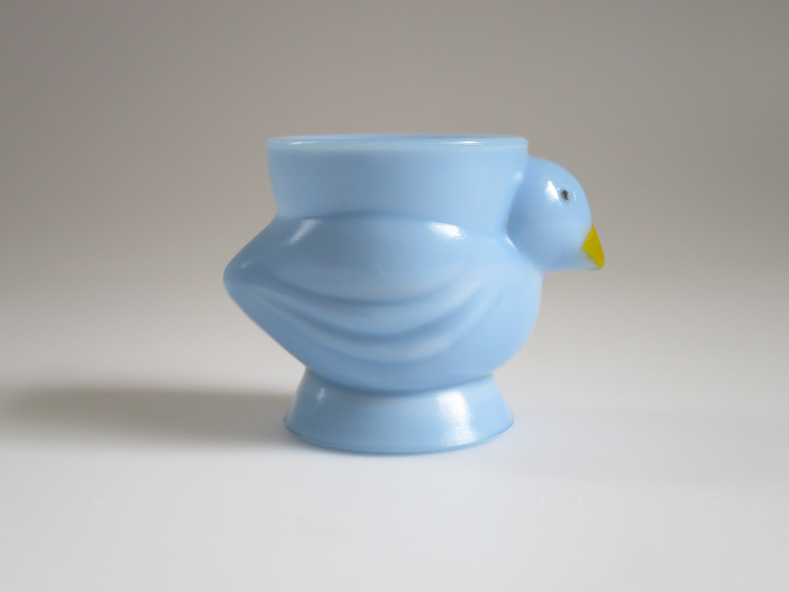 Vintage Blue Glass Egg Holder French Opalex Glass Chick Egg Etsy