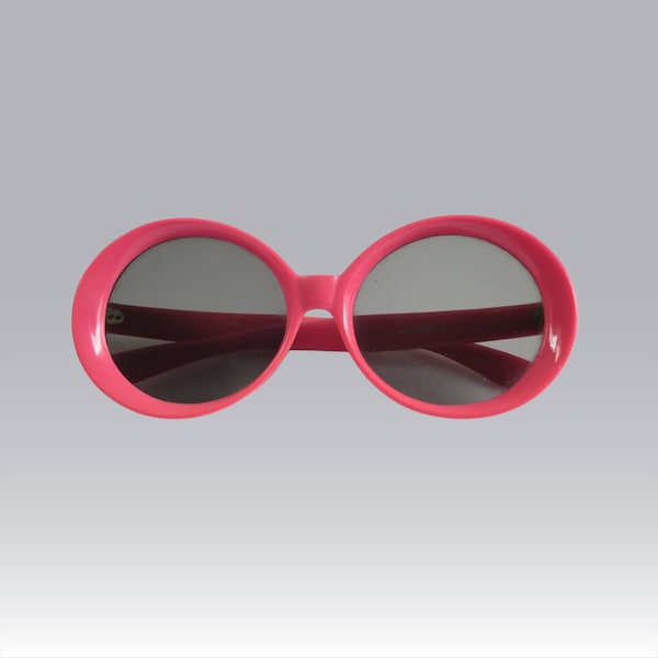 Vintage Pink-A-Palooza Sunglasses made in Italy, 1960s Eyewear, Barbie Pink Retro Eye Glasses, READ Description