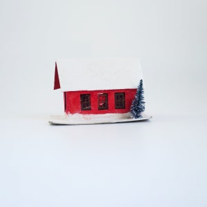 Vintage Japan Putz House, Mini Cardboard Village, New Home Gift Ideas, Imperfect