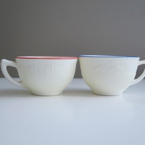 Pair MacBeth Evans Milk Glass Tea Cups, Orphan Teacups, Kitchen Decor image 6