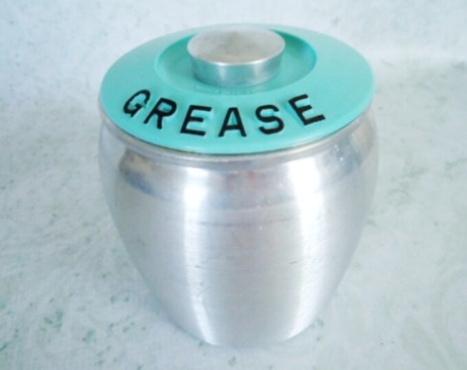 Turquoise Blue Kromex Grease Jar 1950s Vintage Aqua Kromex Range Set Etsy