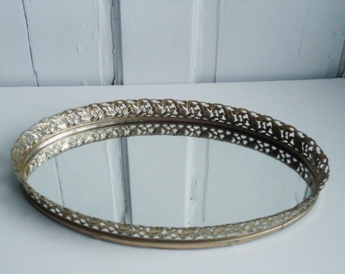 Vintage Mirrored Jewelry or Display Tray Etsy
