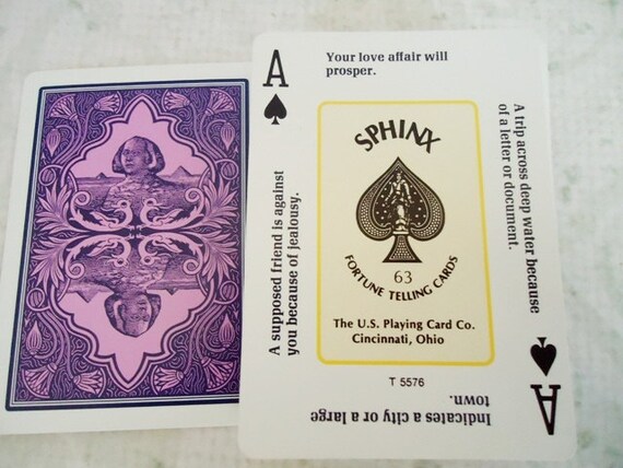 Fortune Telling Card Deck with Instructions Vintage Fortune | Etsy