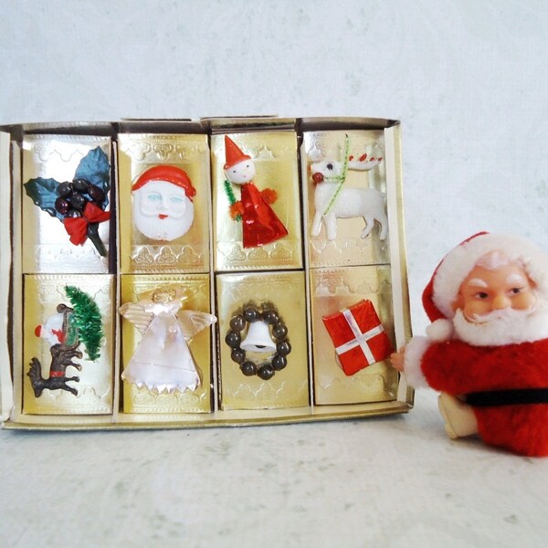 Noel Christmas Match Boxes in Original Box, Vintage Holiday Matches