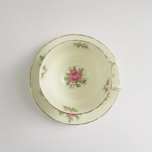 Vintage Petite Rose Tea Cup and Saucer Set, English Bone China by Sutherland image 3