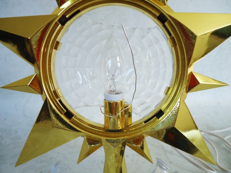 Vintage Bradford Celestial Star Tree Topper Mod Disco Light Etsy
