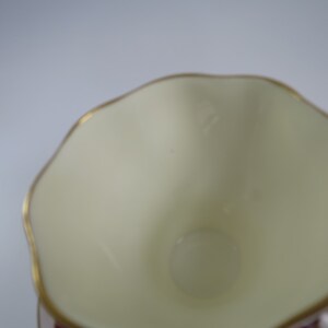 Vintage Tea Cup and Saucer by Royal Albert England, Burgundy Cream and White Teacup Set image 7