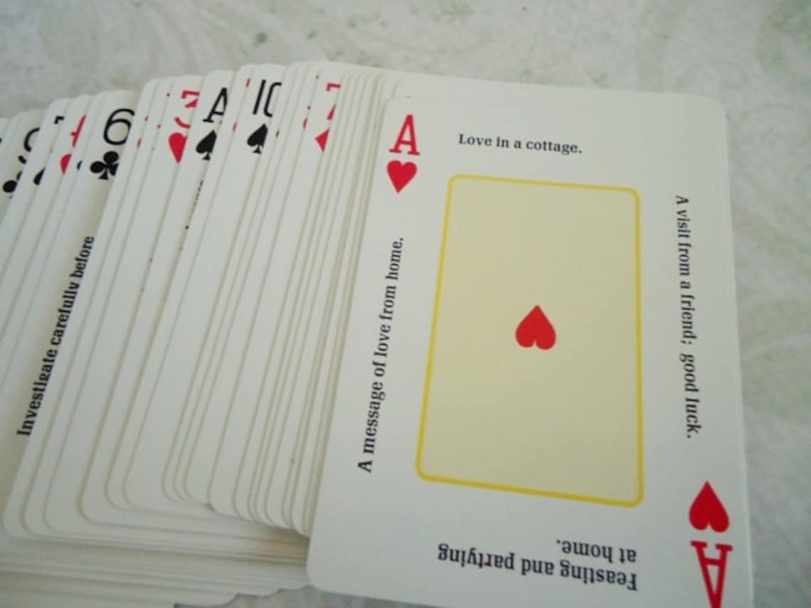 Fortune Telling Card Deck with Instructions Vintage Fortune Etsy