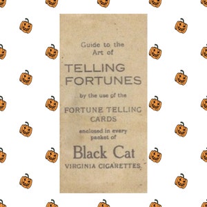 Black Cat Fortune Telling Card Instruction Booklet, DIGITAL Download Instructions Only
