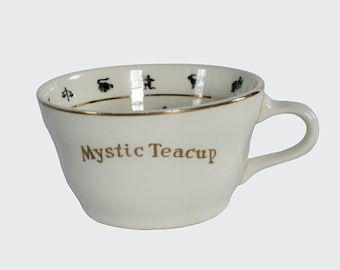 Vintage 1949 Mystic Teacup, Fortune Teller Instructions Sheet, Digital Download, Printable Instant Image, Clip Art