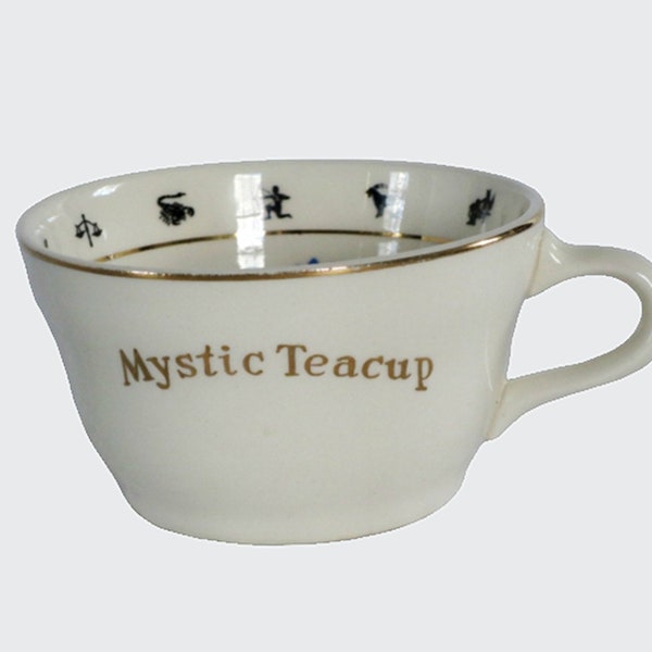 Vintage 1940s Mystic Teacup Fortune Telling Instruction Sheet, Digital Download Print on Demand, Instant Clip Art