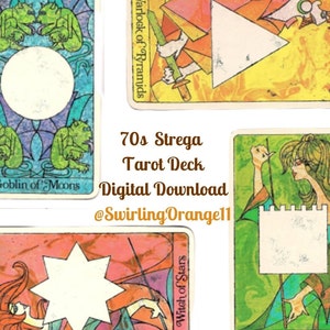 Gioco di predizione del futuro istantaneo, mazzo di carte dei tarocchi Strega con download digitale e istruzioni