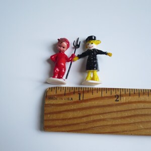 Mini Halloween Mini Figurines, set of 2, Spooky Dollhouse Mini Scarecrow, Hallows Eve Miniature image 10