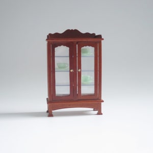 Dollhouse Mini Curio Cabinet, Vintage Miniature Display or Diorama Cupboard 1:12 scale by Shackman Japan