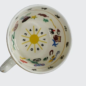 Foglio di istruzioni per la cartomante Mystic Teacup vintage del 1949, immagine digitale istantanea, clip art stampabile