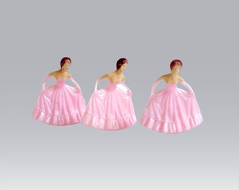 Retro Mini Bride or Princess Figures, 1:24 scale Pink Princess