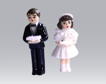 Vintage First Communion Cup Cake Topper Set, Religious Decorations