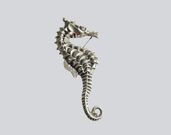 Vintage Sterling Silver Seahorse by Beau Craft .925, Vintage Pin,  Hatpin Accessories